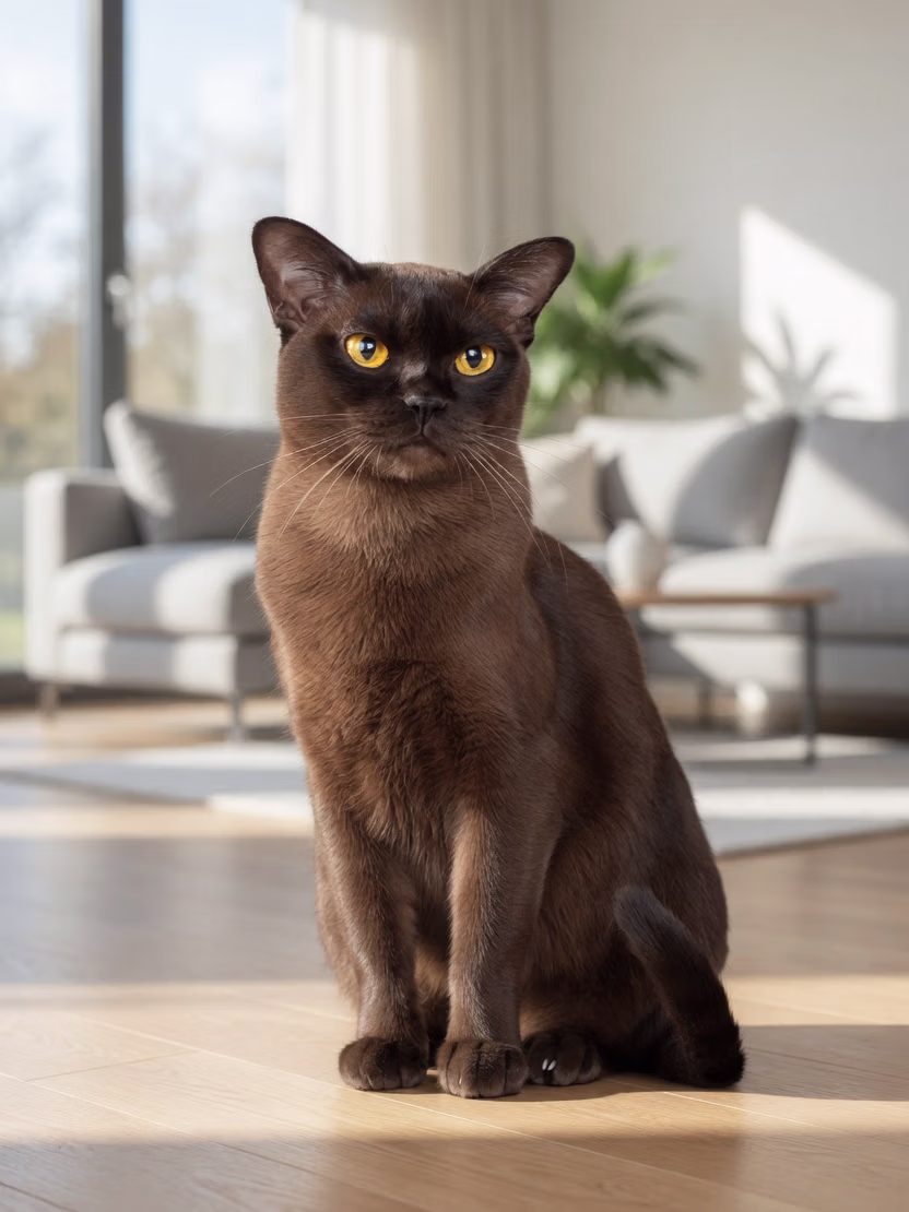 Burmese cat portrait